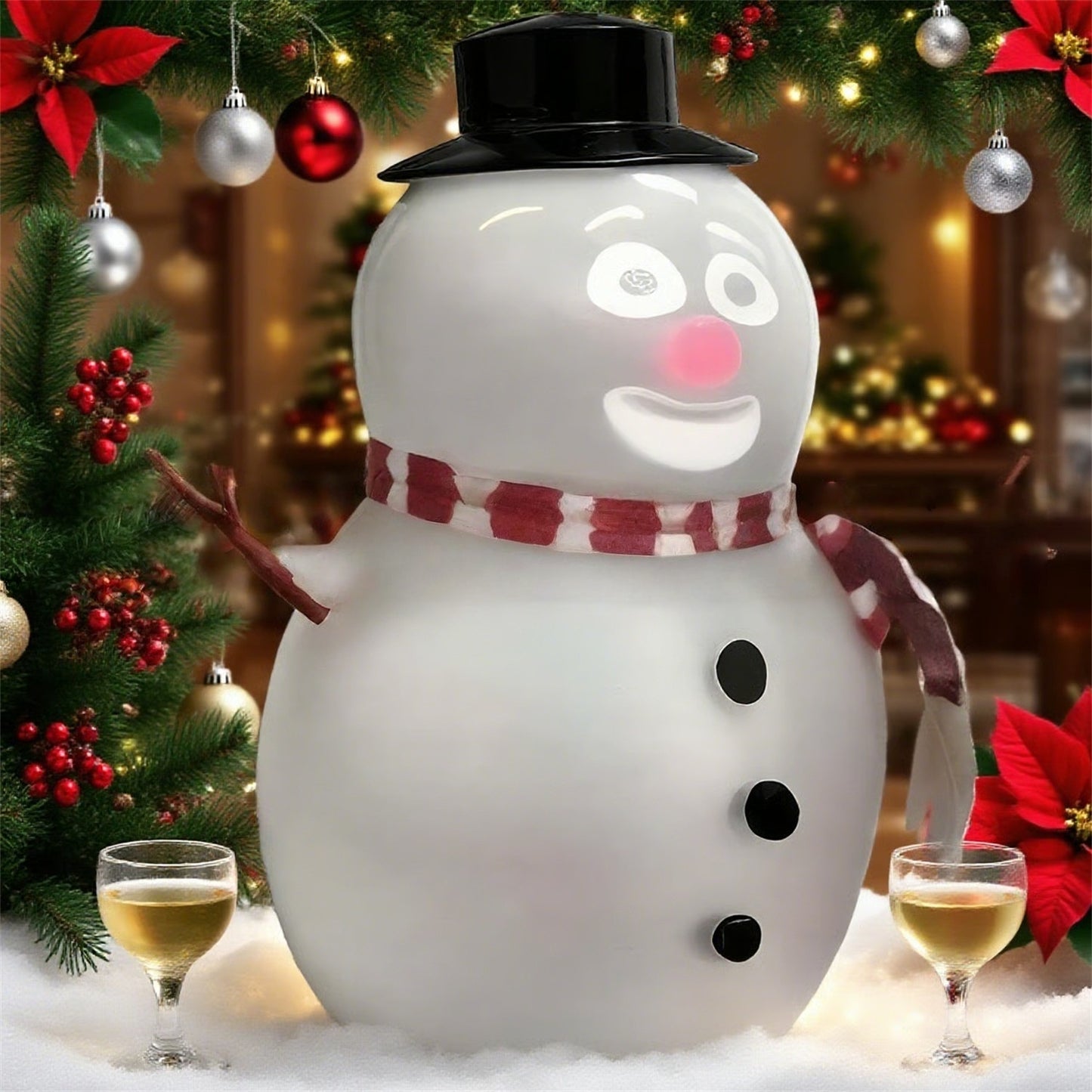 Talking Animated Blink Snowman With Light Up Eyes And Playful Voice For Holiday Home Table Centerpiece Gift Christmas Decorations Pet Essentials-6