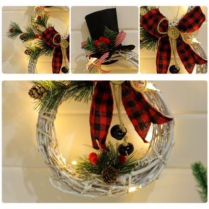Christmas wreath pendant LED lights garland Pet Essentials-6