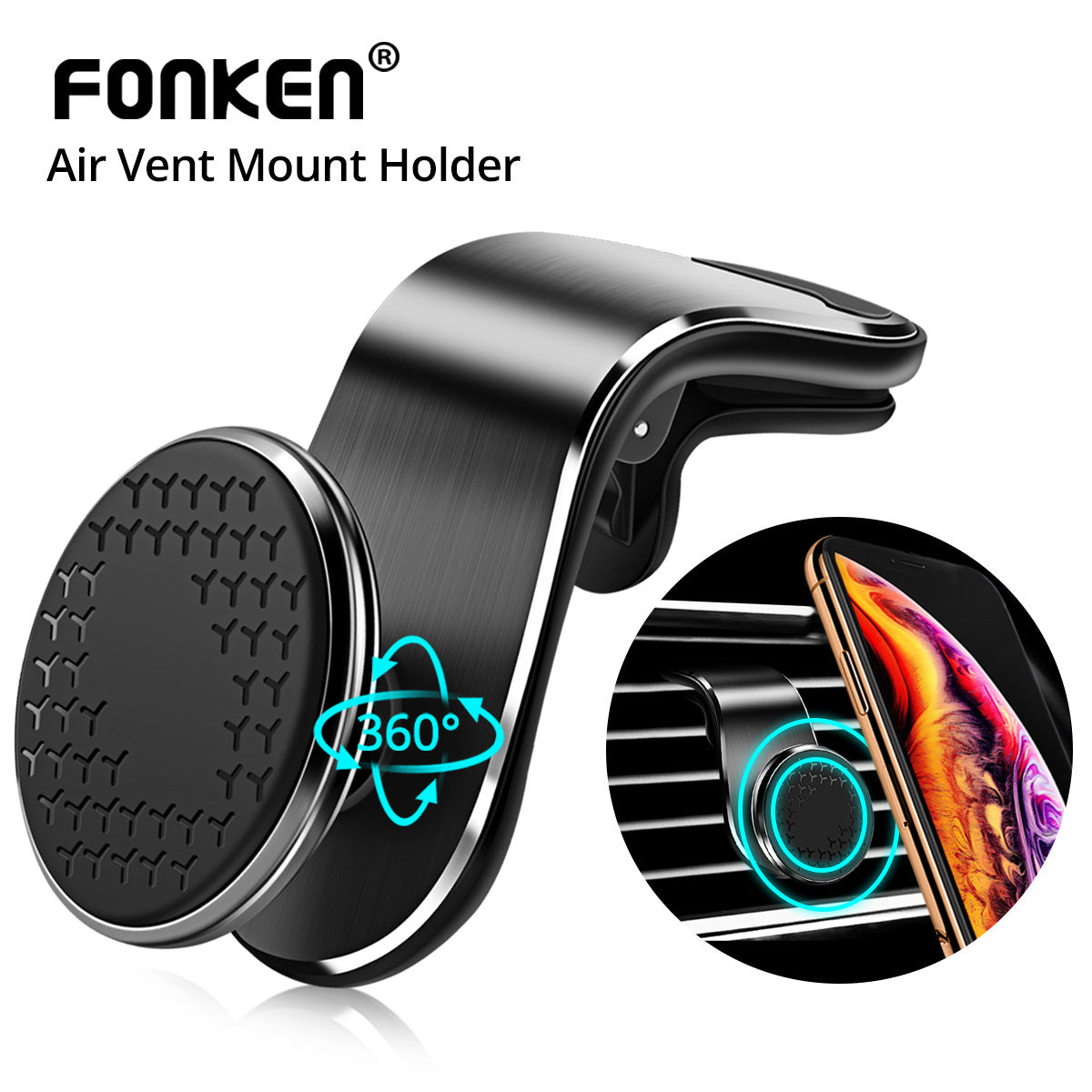 Magnetic Car Phone Holder Air Vent Magnet Mount Smartphone Phone Holder Car Rotation Bracket Pet Essentials-6