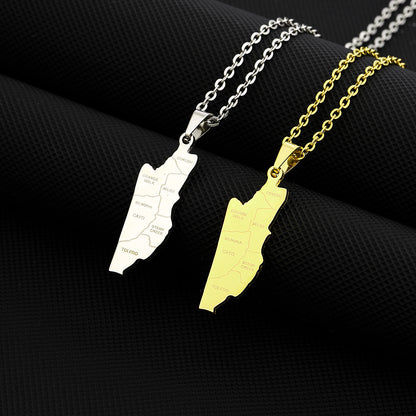European And American Fashion Belizean Map And City Pendant Items Pet Essentials-6