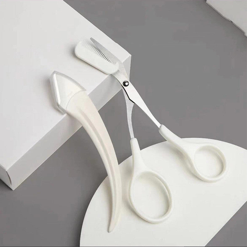 Eyebrow Trimming Knife With Comb Curved Moon Small Beauty Supplies Gadgets Pet Essentials-6