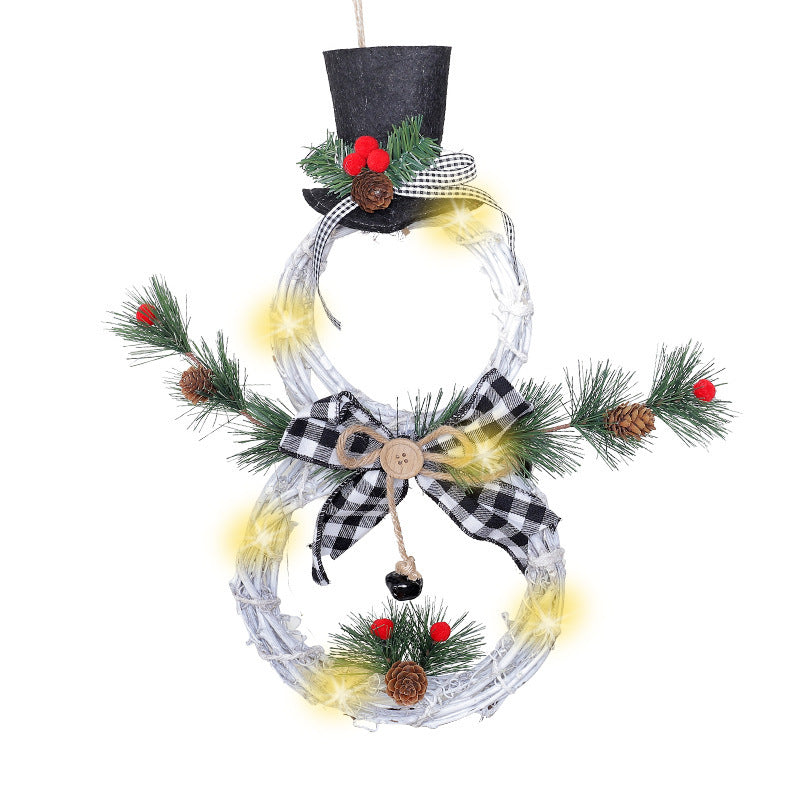 Christmas wreath pendant LED lights garland Pet Essentials-6