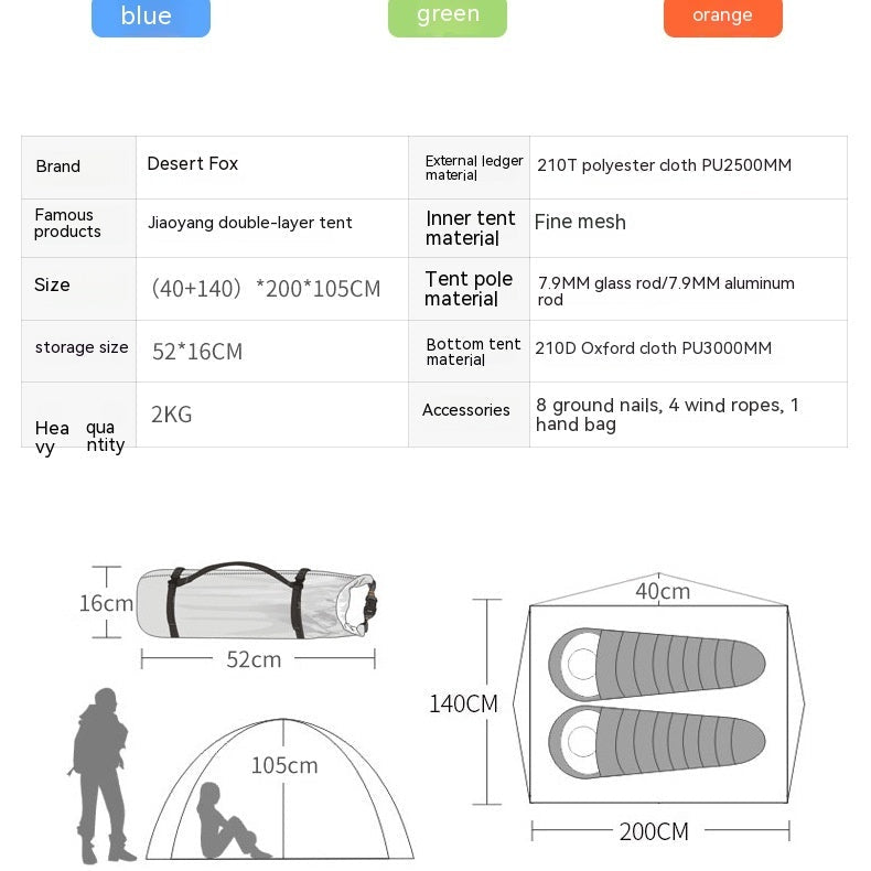 Outdoor Camping Double-layer Camping Tent Trendify Shops