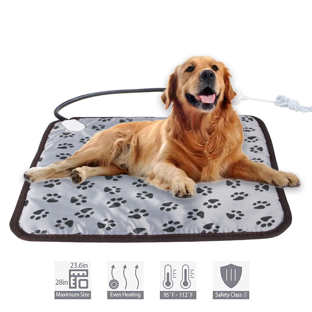 Pet Heating Pad For Dog Cat Heat Mat Indoor Electric Waterproof Dog Heated Pad With Chew Resistant Cord Winter Pet Blanket Warmer Trendify Shops
