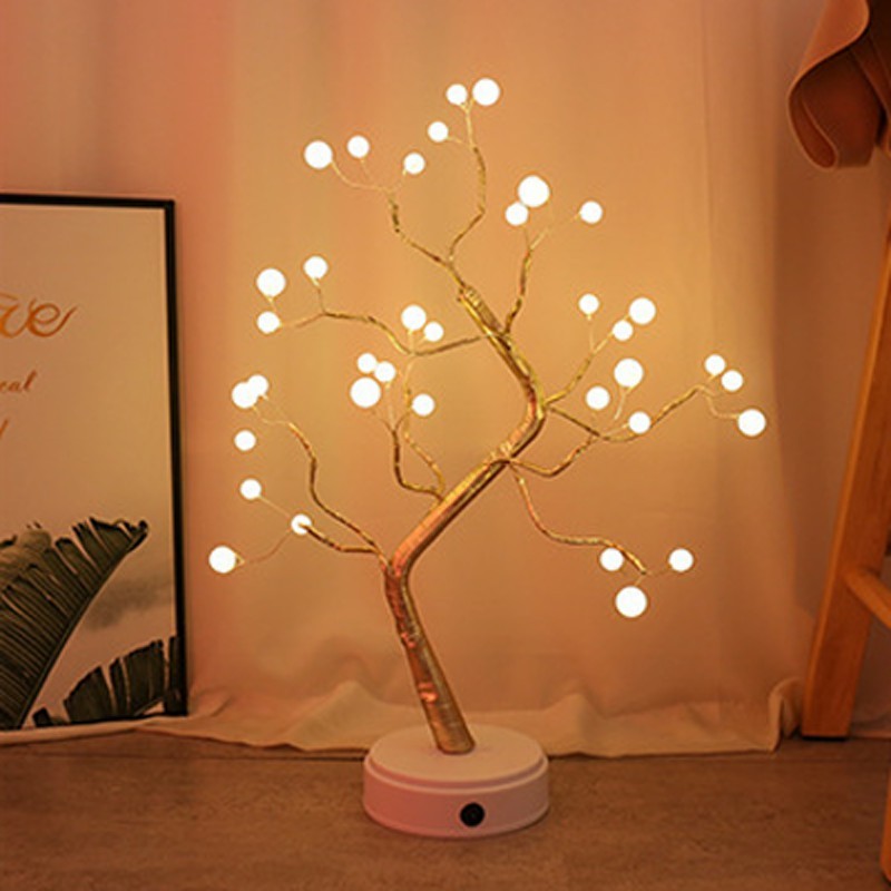 Christmas Decoration Night Light LED Pearl Tree Light Starry Touch Light Pet Essentials-6