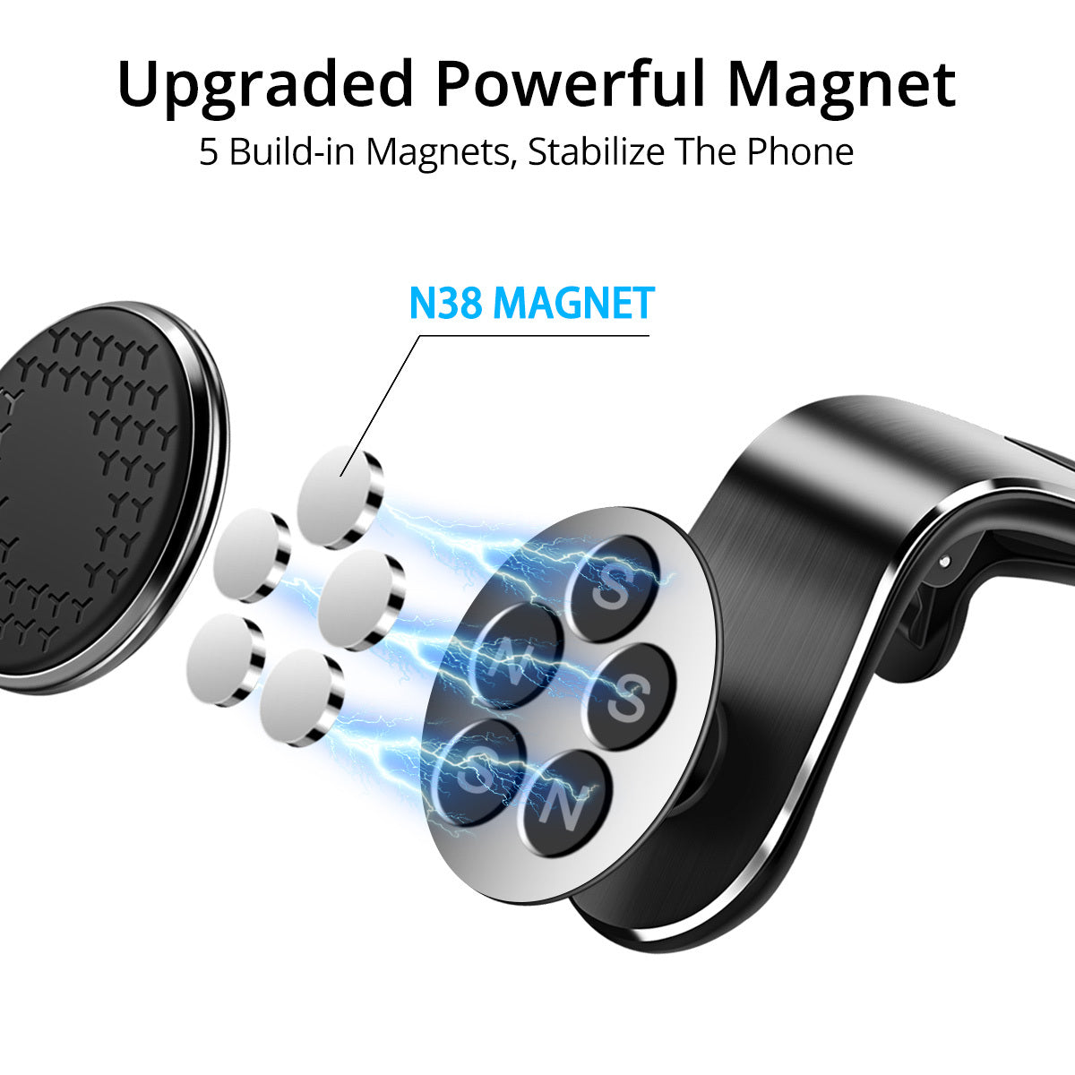 Magnetic Car Phone Holder Air Vent Magnet Mount Smartphone Phone Holder Car Rotation Bracket Pet Essentials-6