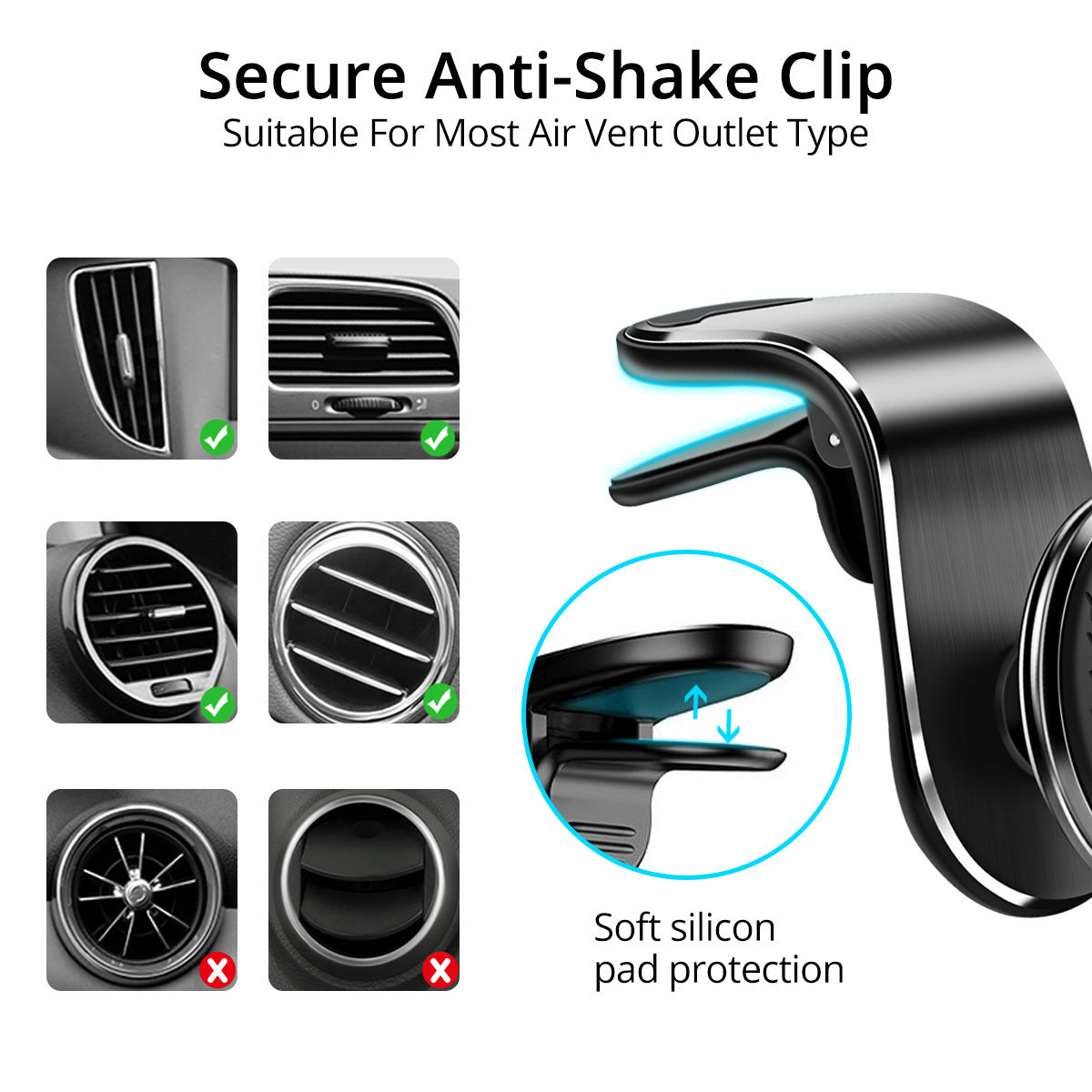 Magnetic Car Phone Holder Air Vent Magnet Mount Smartphone Phone Holder Car Rotation Bracket Pet Essentials-6