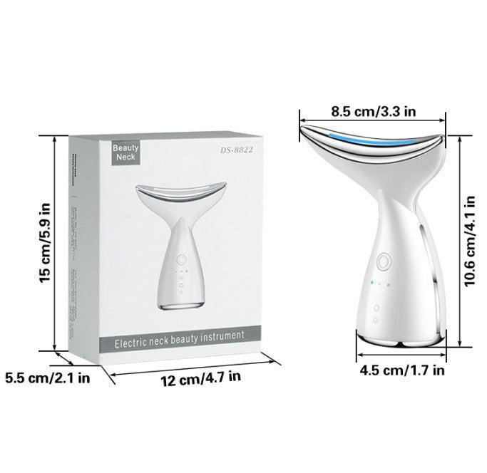 Face And Neck Tightening Device, Firm And Tightens Sagging Skin Face Neck Massager, Beauty Facial Massager For Women And Men - White Pet Essentials-6