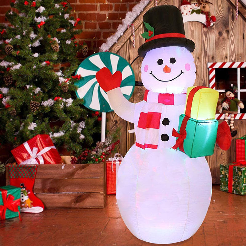 Christmas LED Lights Glowing Santa Tree Snowman Inflatable Doll Outdoor Yard Garden Decor Pet Essentials-6