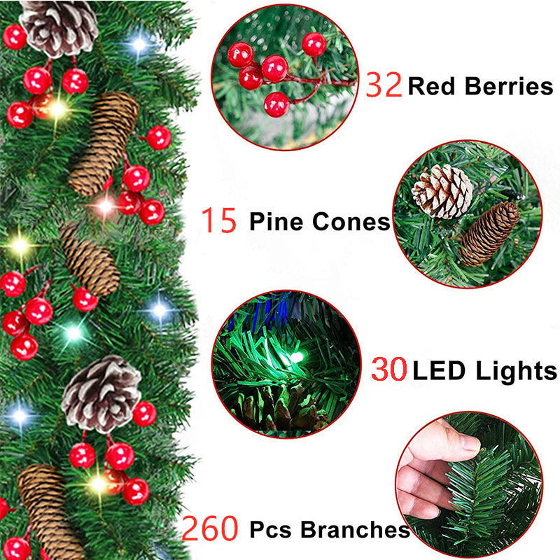 Cane Artificial Christmas Wreath Outdoor Pine Wreath Pet Essentials-6