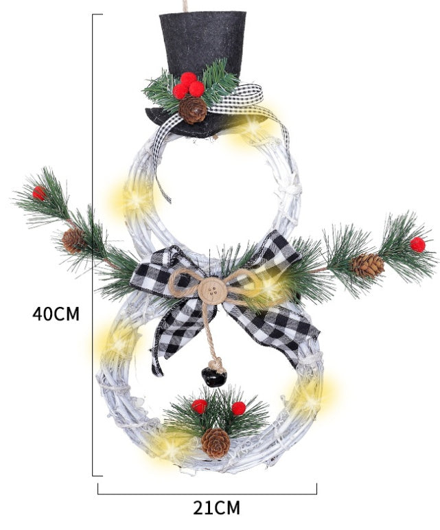 Christmas wreath pendant LED lights garland Pet Essentials-6