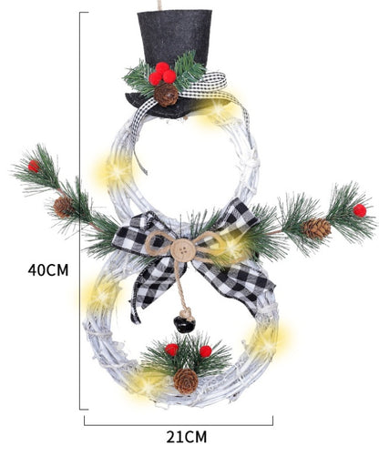 Christmas wreath pendant LED lights garland Pet Essentials-6