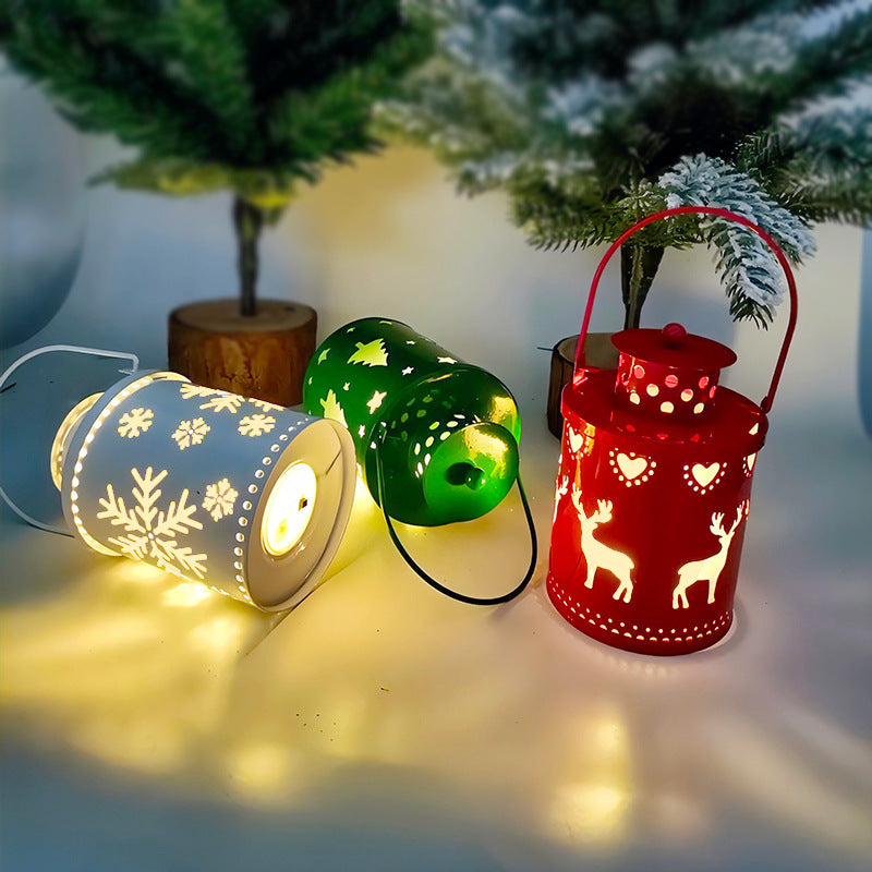 Christmas Candle Lights LED Small Lanterns Wind Lights Electronic Candles Nordic Style Creative Holiday Decoration Decorations Pet Essentials-6