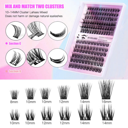 12 Rows Of 150 Segmented Lashes In Clusters Pet Essentials-6