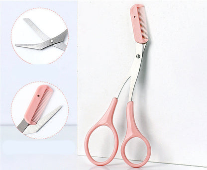 Eyebrow Trimming Knife With Comb Curved Moon Small Beauty Supplies Gadgets Pet Essentials-6