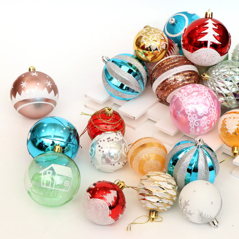 Christmas ball, bright ball, 6cm24, Christmas decorations, Christmas tree, Christmas tree decoration Pet Essentials-6