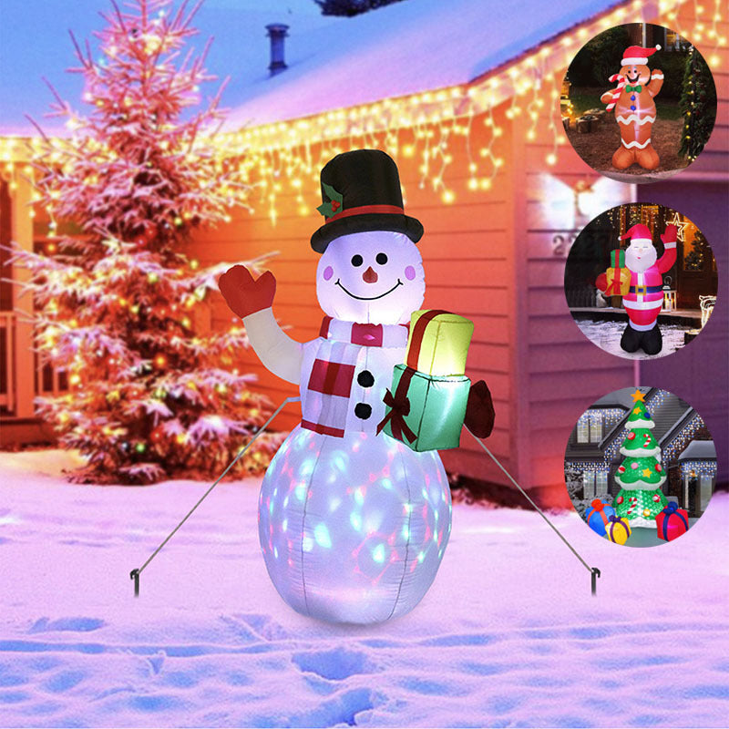 Christmas LED Lights Glowing Santa Tree Snowman Inflatable Doll Outdoor Yard Garden Decor Pet Essentials-6