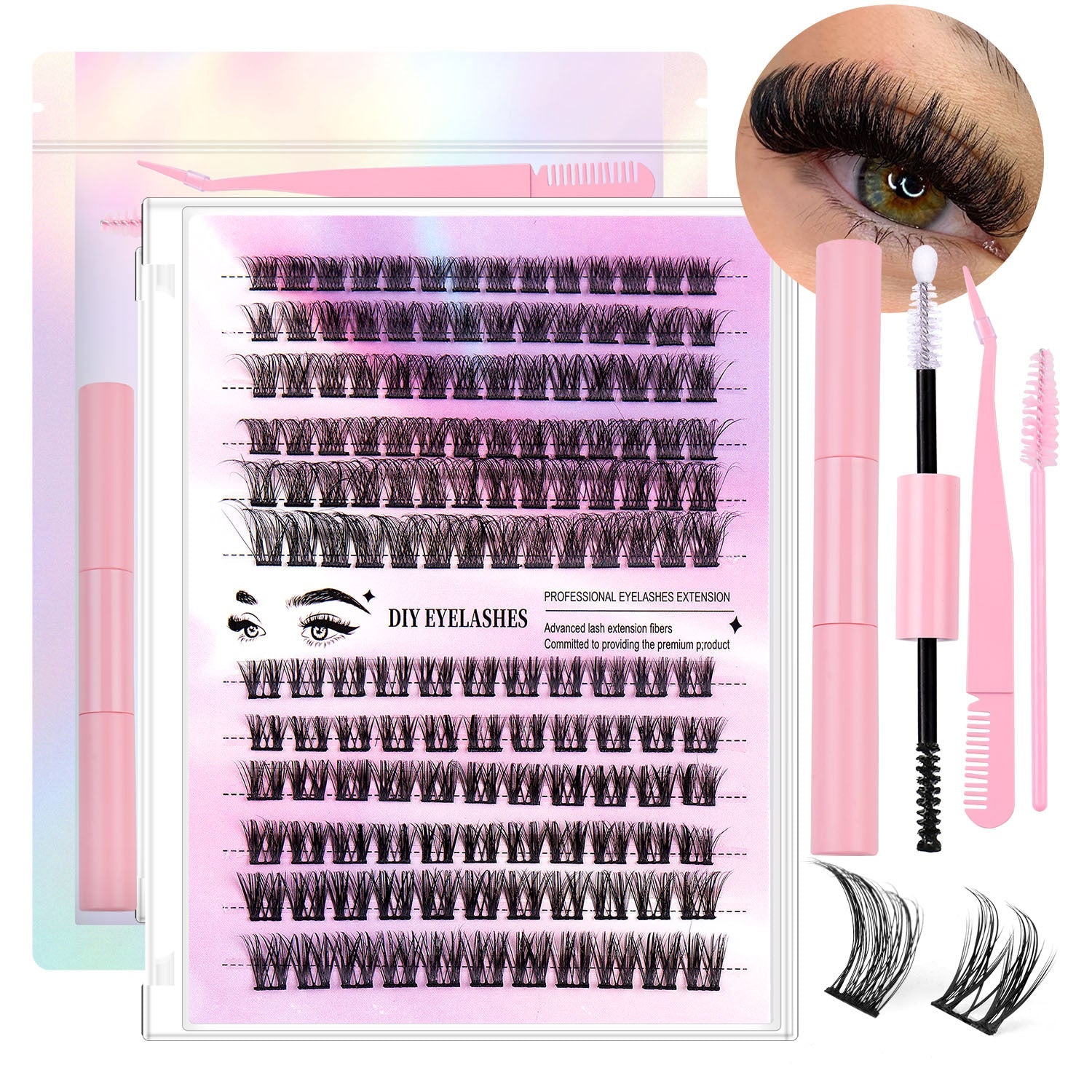 12 Rows Of 150 Segmented Lashes In Clusters Pet Essentials-6