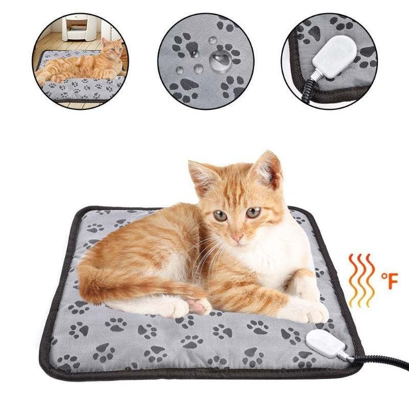 Pet Heating Pad For Dog Cat Heat Mat Indoor Electric Waterproof Dog Heated Pad With Chew Resistant Cord Winter Pet Blanket Warmer Trendify Shops