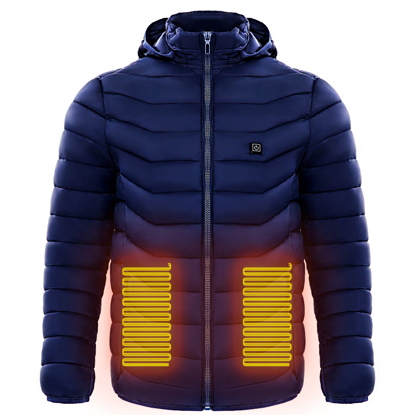 Men Heated Puffer Jacket Electric Heating Coat Insulated Hood Windbreaker 9Heat Zones Trendify Shops