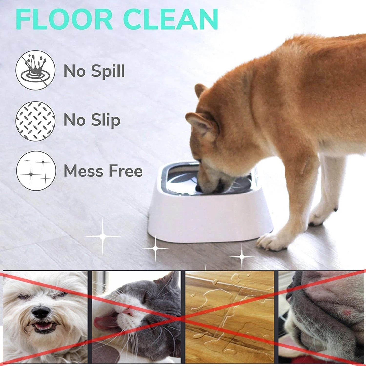 Spill-Proof Pet Travel Water Bowl Pet Essentials-6