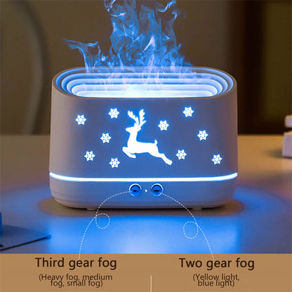 Elk Flame Humidifier Diffuser Mute Household Atmosphere Lamp Christmas Home Decorations Pet Essentials-6