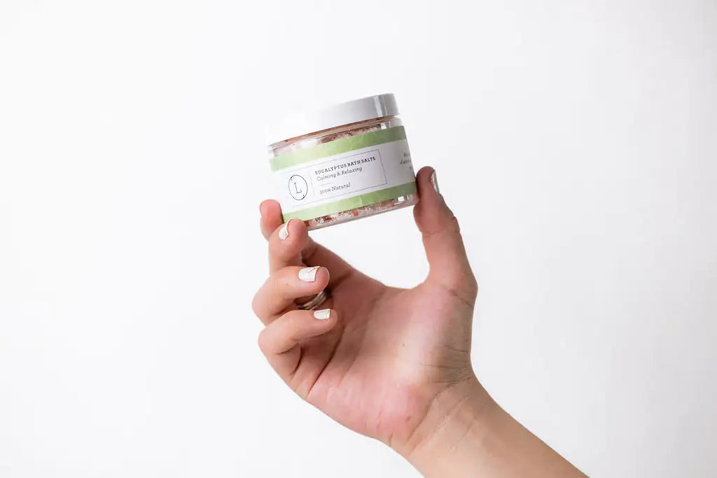 Natural Eucalyptus Bath Salts with CBD, Calming and relaxing (THC free) Trendify Shops