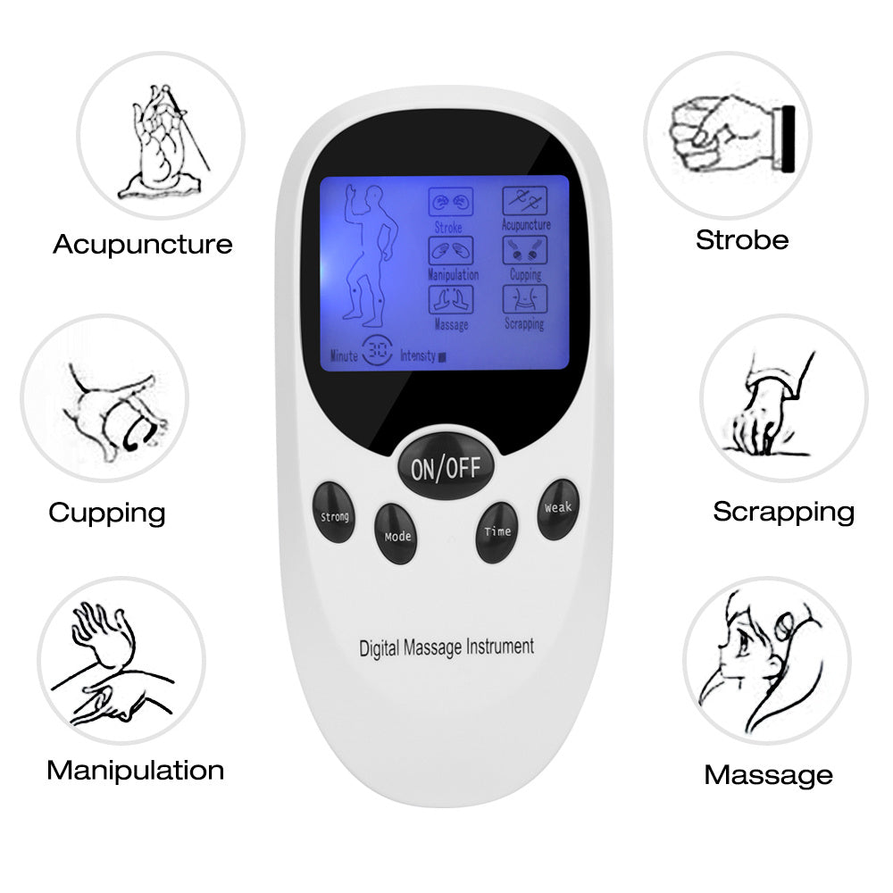 Electric Acupuncture Digital Therapy Tens Body Massager Dual Channels Pulse Muscle Stimulator For Back Neck Leg Pain Relief Trendify Shops
