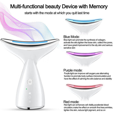 Face And Neck Tightening Device, Firm And Tightens Sagging Skin Face Neck Massager, Beauty Facial Massager For Women And Men - White Pet Essentials-6