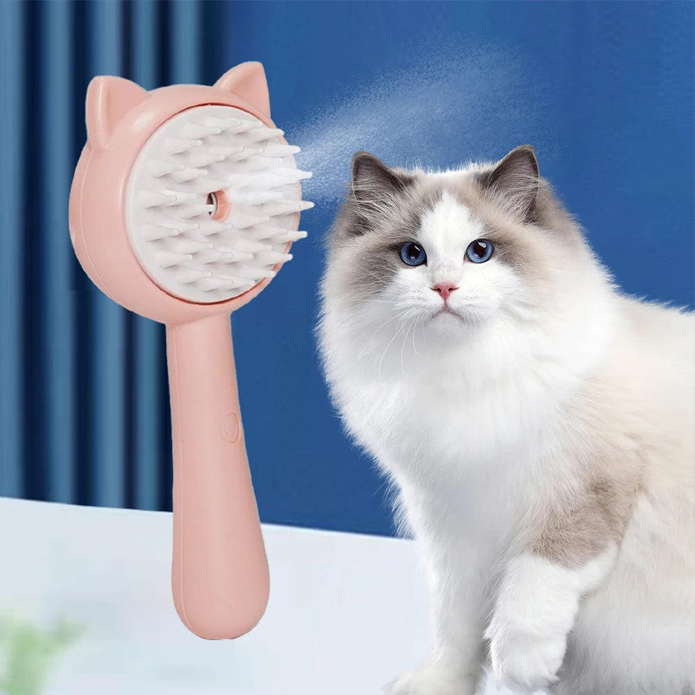 Hair Cleaning Brush With Mist Multifunctional Cat Grooming Brush Rechargeable Self Cleaning Slicker Brush For Pets Dogs & Catsb Pet Products Pet Essentials-6