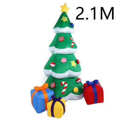 Christmas LED Lights Glowing Santa Tree Snowman Inflatable Doll Outdoor Yard Garden Decor Pet Essentials-6