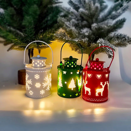 Christmas Candle Lights LED Small Lanterns Wind Lights Electronic Candles Nordic Style Creative Holiday Decoration Decorations Pet Essentials-6
