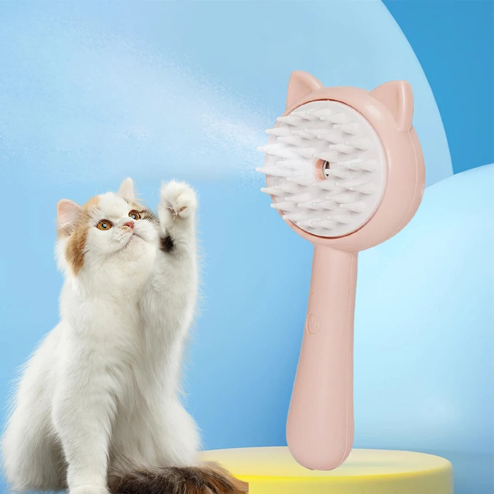 Hair Cleaning Brush With Mist Multifunctional Cat Grooming Brush Rechargeable Self Cleaning Slicker Brush For Pets Dogs & Catsb Pet Products Pet Essentials-6
