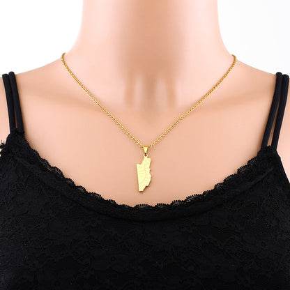 European And American Fashion Belizean Map And City Pendant Items Pet Essentials-6