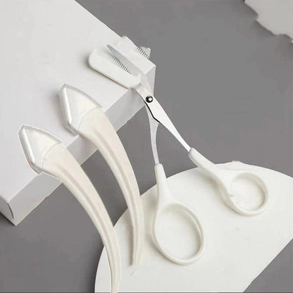 Eyebrow Trimming Knife With Comb Curved Moon Small Beauty Supplies Gadgets Pet Essentials-6