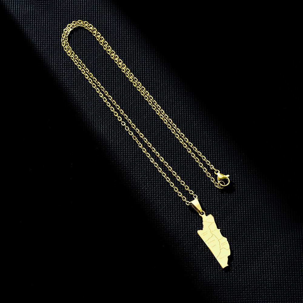 European And American Fashion Belizean Map And City Pendant Items Pet Essentials-6