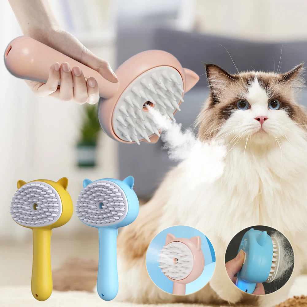 Hair Cleaning Brush With Mist Multifunctional Cat Grooming Brush Rechargeable Self Cleaning Slicker Brush For Pets Dogs & Catsb Pet Products Pet Essentials-6