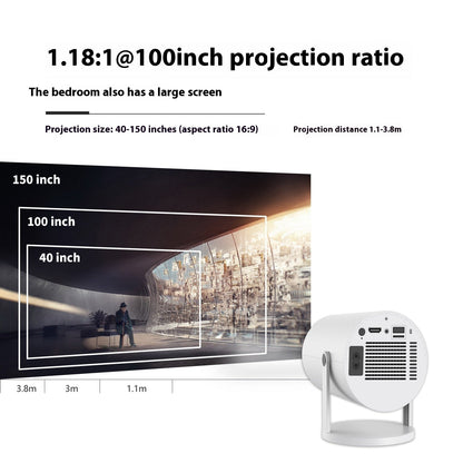 Portable Projector Small Straight Projector For Home Use 180 Degrees Projection Angle Automatic Focus Home Video Projector Pet Essentials-6