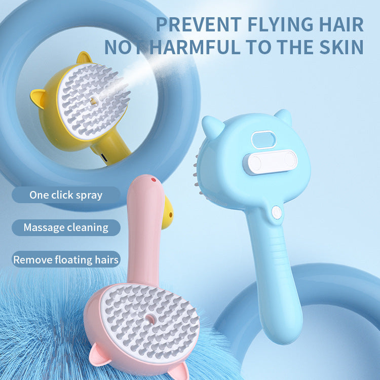 Hair Cleaning Brush With Mist Multifunctional Cat Grooming Brush Rechargeable Self Cleaning Slicker Brush For Pets Dogs & Catsb Pet Products Pet Essentials-6